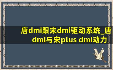 唐dmi跟宋dmi驱动系统_唐dmi与宋plus dmi动力区别